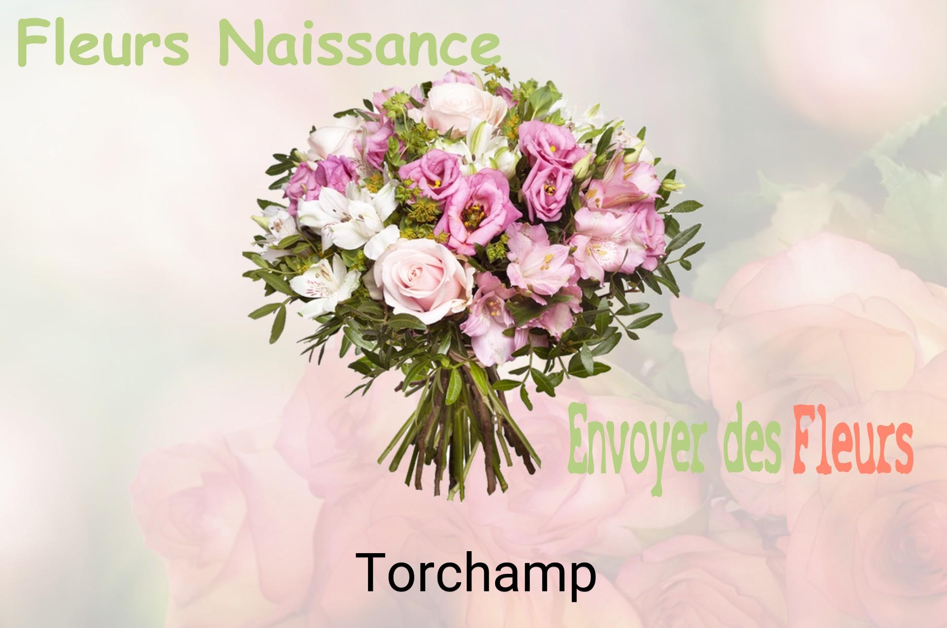 Bouquet de fleurs de naissance livré à Torchamp