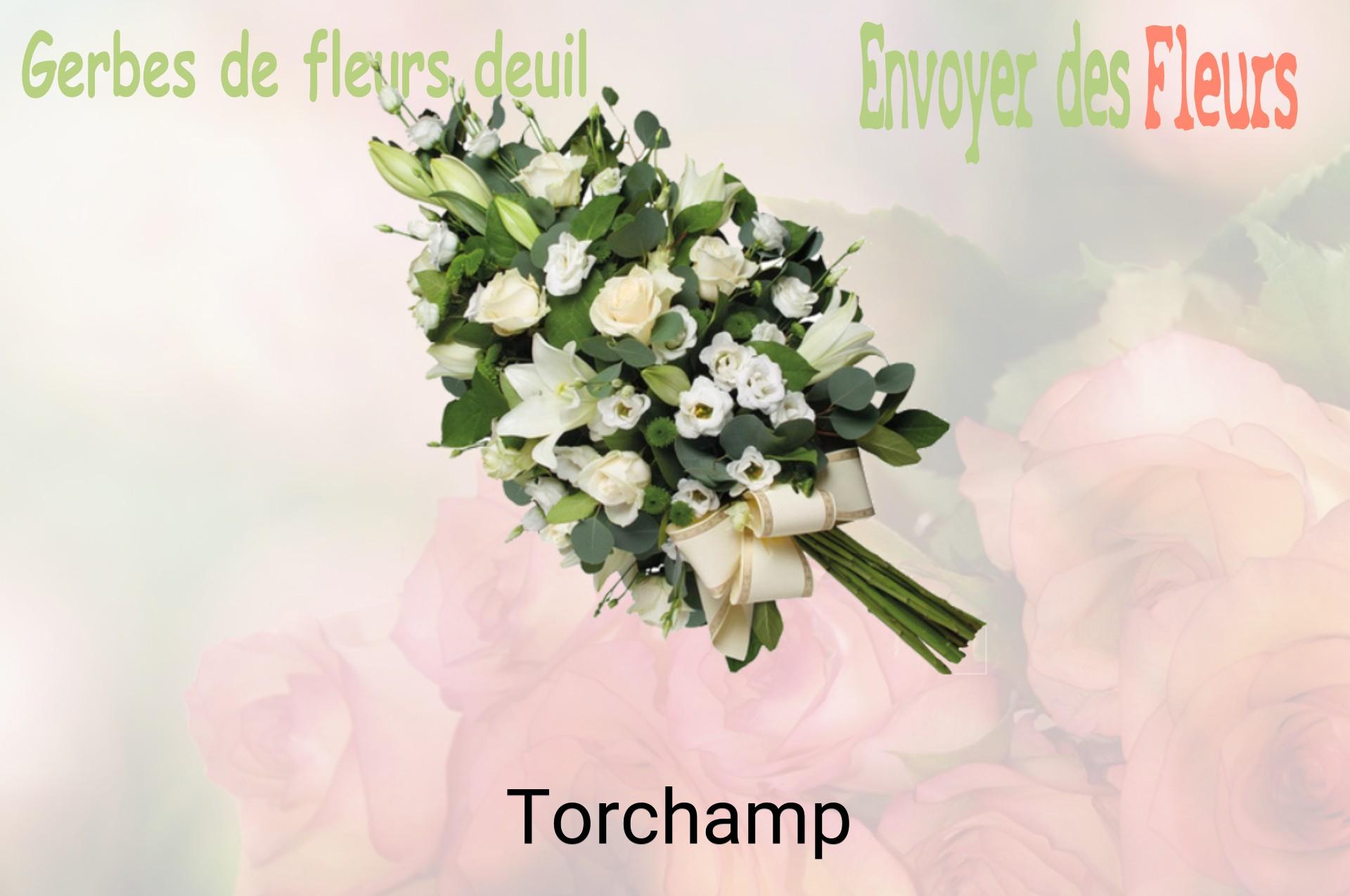Gerbe de fleurs de deuil livrée à Torchamp